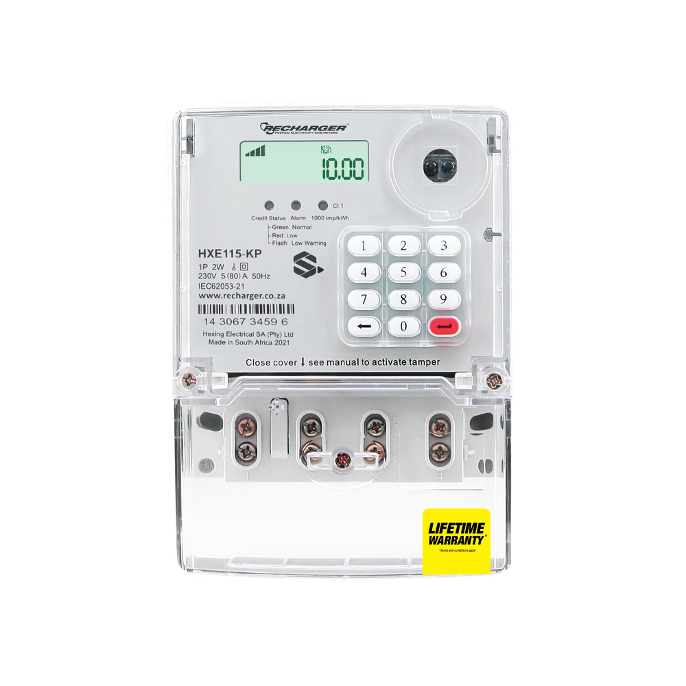 Hex Single Phase 80Amp Prepaid Electricity Meter